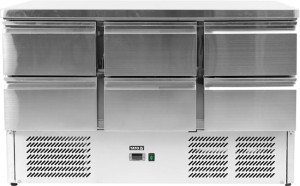 Stół chłodniczy  z 6 szufladami | linia 700 | 1365x700x880 | 368l