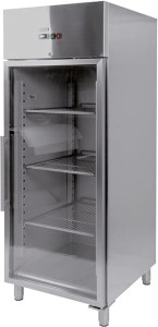 Szafa chłodnicza przeszklona | GN2/1 | 740x830x2010mm | 650l