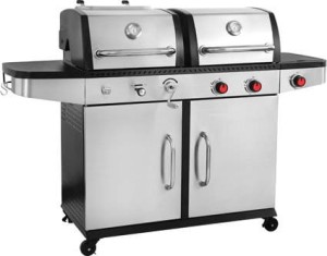Wolnostojący grill gazowo-węglowy 2w1 | 8,2kW | 1620x660x1130mm