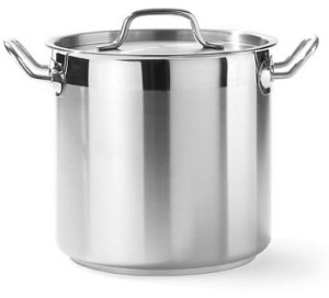 Garnek wysoki Profi Line z pokrywką, dno "Sandwich" 6 l; śr, 200 x 190 h