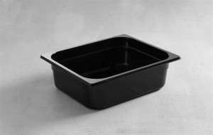 Pojemnik GN 1/2 - 325x265xh100mm z czarnego poliwęglanu
