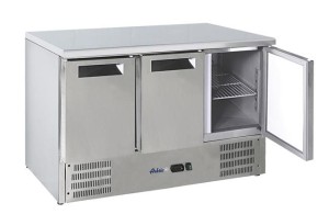 Stół chłodniczy | 3-drzwiowy | z blatem roboczym i agregatem dolnym | 1365x700x(H)855 mm | 2 LATA GWARANCJI