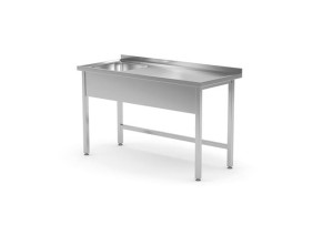 Stół z jednym zlewem | skręcany | 600x700x(H)850 mm