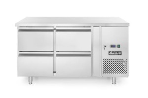 Stół chłodniczy z 4 szufladami i agregatem bocznym | 1360x700x(H)850 mm | 2 LATA GWARANCJI