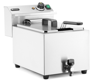 Frytownica Profi Line | z kranem spustowym | 10 l | 6,6 kW | 400 V | 302x687x375 mm