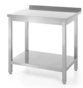 Stół przyścienny Budget Line | z półką | skręcany | 1200x600x850 mm