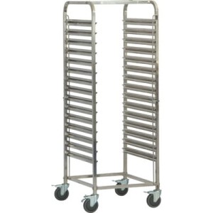 Wózek transportowy ze stali nierdzewnej | 16x 400x600 mm