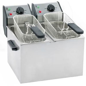 Frytownica nastawna | 2-komorowa | 2x5 l | 6,4 kW