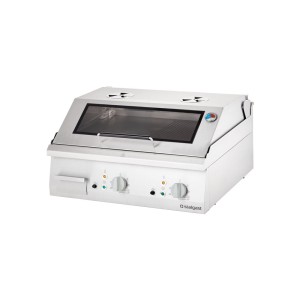 Płyta grillowa elektryczna | ryflowana | z pokrywą | 8,1 kW
