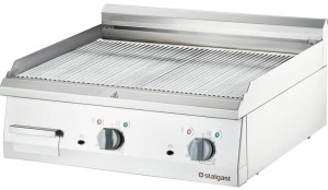 Płyta grillowa elektryczna | chromowana | ryflowana | 8,1 kW | 400 V