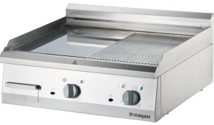 Płyta grillowa elektryczna | chromowana | gładko-ryflowana | 8,1 kW | 400 V