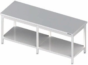 stół centralny z półką 2600x800x850 mm spawany