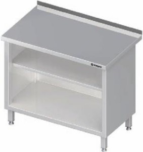 Stół przyścienny, zabudowany z 2-ma półkami 700x600x850 mm