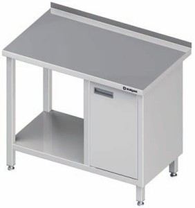 stół przyścienny z szafką (P),i półką 1300x700x850 mm