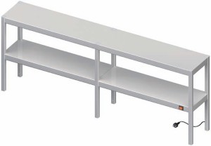 nadstawka grzewcza na stół podwójna  1600x300x700 mm