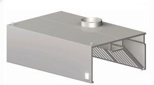 Okap przyścienny skrzyniowy 4200x1000x450 mm