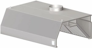 Okap przyścienny trapezowy 3600x800x450 mm