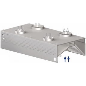 Okap przyścienny kompensacyjno-indukcyjny 1200x1300x450 mm