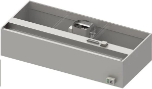 Okap przyścienny skrzyniowy | z wentylatorem E1 | oświetlenie i łapacze tłuszczu | 230V | 1000x900x450mm