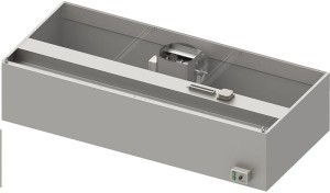 Okap przyścienny skrzyniowy | z wentylatorem E3 | oświetlenie i łapacze tłuszczu | 230V | 2200x900x550mm