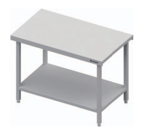 Stanowisko neutralne jednopółkowe | 1500x735x880mm