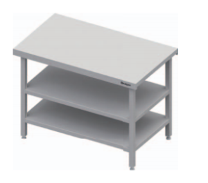 Stanowisko neutralne dwupółkowe | 1400x735x880mm