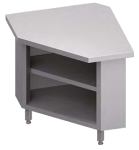 Stanowisko narożne | zabudowane | 90 stopni wenętrzne | 785x785x880 mm