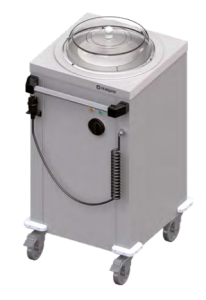 Dystrybutor talerzy podgrzewany pojedynczy mobilny | 550x510x880 mm