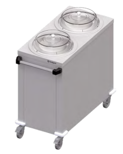 Dystrybutor talerzy neutralny podwójny mobilny | 1000x510x880 mm