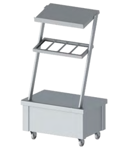 Pomocnik kelnerski mobilny stal nierdzewna | 860x575x1580 mm