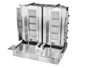 Gyros | opiekacz gazowy do kebaba podwójny | 4+4 palniki | wsad 120kg  KLG224-T