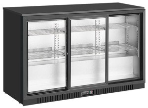 Barowa szafa chłodnicza  | chłodziarka podblatowa RQ-330SC | 318l | drzwi przesuwne | 1350x520x845 mm