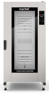 Piec konwekcyjno-parowy gazowy | z wózkiem | automatyczny system myjący | 20xGN2/1 | 70 kW | 230 V | Mychef COOK MAX MASTER 202G