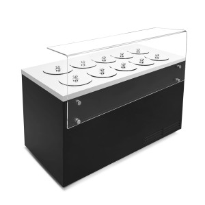 Dystrybutor do lodów | witryna do lodów Pozetti DV 10 | 10+8 tub  | 1560x700x1200 mm 