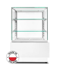 Witryna cukiernicza chłodnicza Dolce Visione Breve Premium 700 | wnętrze ze stali nierdzewnej | wersja obniżona | 700x670x1110+/-10 mm