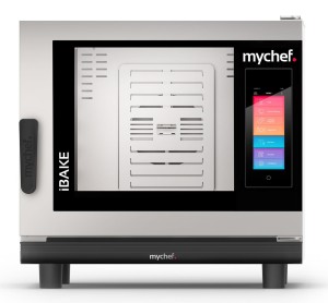 Piec konwekcyjno-parowy elektryczny | piekarniczo-cukierniczy | automatyczny system myjący | 4x600x400 |  7,3 kW | 400 V | Mychef iBake 4E TSC | System TSC - najwyższa stabilność temperatury