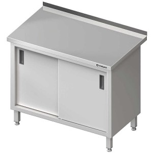 Stół stalowy przyścienny z drzwiami suwanymi 1200x600x850 mm
