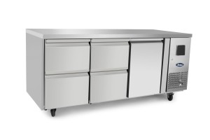 Stół Chłodniczy z 1 drzwiami GN1/1 i 4 szufladami GN1/2 | EPF 3533GR | 420 l | 1795x700x850 mm | 2 lata gwarancji