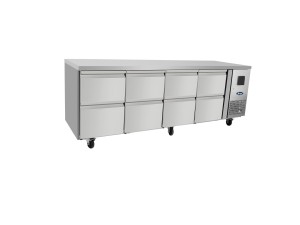 Stół Chłodniczy z 8 szufladami GN1/2 | EPF 3443GR | 560 l | 2230x700x840 mm | 2 lata gwarancji