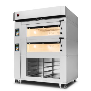 Piec piekarniczy modułowy RQPM-D | dwukomorowy | generator pary | 400 V  | 15,2 kW  | 1300x1280x1705 mm